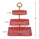 thumbnail image 3 of Soporte Multiusos para Pasteles, Bandeja para Servir Dulces, Estante para Aperitivos, de , Soporte para Cupcakes de Tres Niveles , rojo BLESIY Puesto de pasteles, 3 of 8