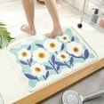 thumbnail image 4 of Hiroekza Floral Bathroom Rugs Non Slip Washable Bath Mat 40x60cm - Super Soft, Quick Dry, Anti Mold, Cloud Comfort for Bathroom Floor, Tub and Shower, 4 of 6