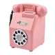thumbnail image 2 of Figura de alcancía con forma de teléfono retro, decoración de mesa, tarro para ahorrar dinero, cerdito para niños Rosa, 2 of 9