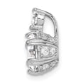 thumbnail image 2 of Sterling Silver Rhodium-plated Polished 8mm Round CZ Chain Slide QP5163, 2 of 4