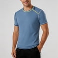 thumbnail image 2 of JIAYUE Men's T Shirt Relaxed Fit Casual Fashion Round Neck Casual Short Sleeve Tees Everyday Soft Lightweight Breathable For Outdoor Workout And Sport Wear, 2 of 7