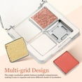 thumbnail image 3 of MOVTOTOP Transparent Plastic Makeup Palettes with Tight Sealing and Grid Design for Easy Organization 6 Pcs, 3 of 7