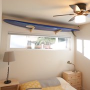 Vagabond Racks Bamboo Surfboard Wall Rack – Horizontal Wall Mount Shelf for Surfboards – Indoor Display Storage, Easy Install, Holds Up to 35 lbs
