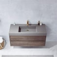thumbnail image 3 of Palencia 48" Single Sink Wall-Mount Floating Dark Oak Bathroom Vanity No Mirror, 3 of 11
