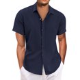 thumbnail image 1 of Hawaiian Shirt For Men, Men's Vintage Button Down Bowling Shirts Short Sleeve Summer Beach Shirt 2XL, 1 of 4