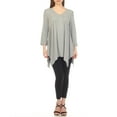 thumbnail image 2 of White Mark 3/4 Sleeve Empire Waist Top with Pockets (Women's & Women's Plus), 2 of 5