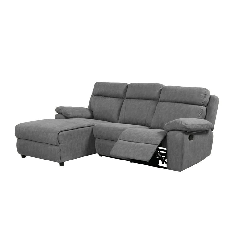 Classic small space 2024 reclining sectional sofa