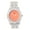 Orange-SLVR, variant on Mens Silver Big Rocks with Roman Numerals Fully Iced Out Colorful Dial Watch - ST10327 RN