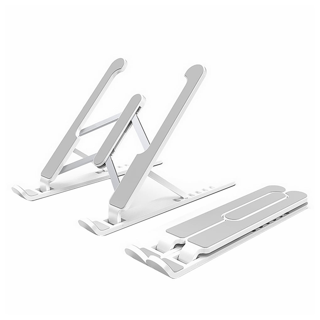 Laptop Stand,Aluminum Alloy Strong Hollow Heat Dissipation Silicone Opening Design Folding Portable Stand Ergonomically Adjustable Height Laptop Stand,Silver 