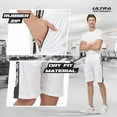 thumbnail image 3 of Ultra Performance Mens 5 Pack Athletic Running Shorts, Basketball Gym Workout Shorts for Men with Zippered Pockets, 3 of 6