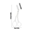thumbnail image 2 of Tijeras profesionales para recortar cejas con protector de peine, herramienta de aseo de cejas de precisión de 5,11 pulgadas para principiantes, mango ergonómico, estuche de viaje incluido, 2 of 5