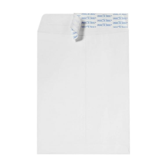 JAM Paper 9 x 12 Open End Envelopes White Peel & Seel 500 Pack White (75407-500)