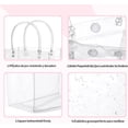 thumbnail image 3 of 50 bolsas de regalo de plástico con asa reutilizables de PVC para despedida de soltera, dama de honor, boda, cumpleaños, baby shower Party (20 x 20 x 9 cm), 3 of 4