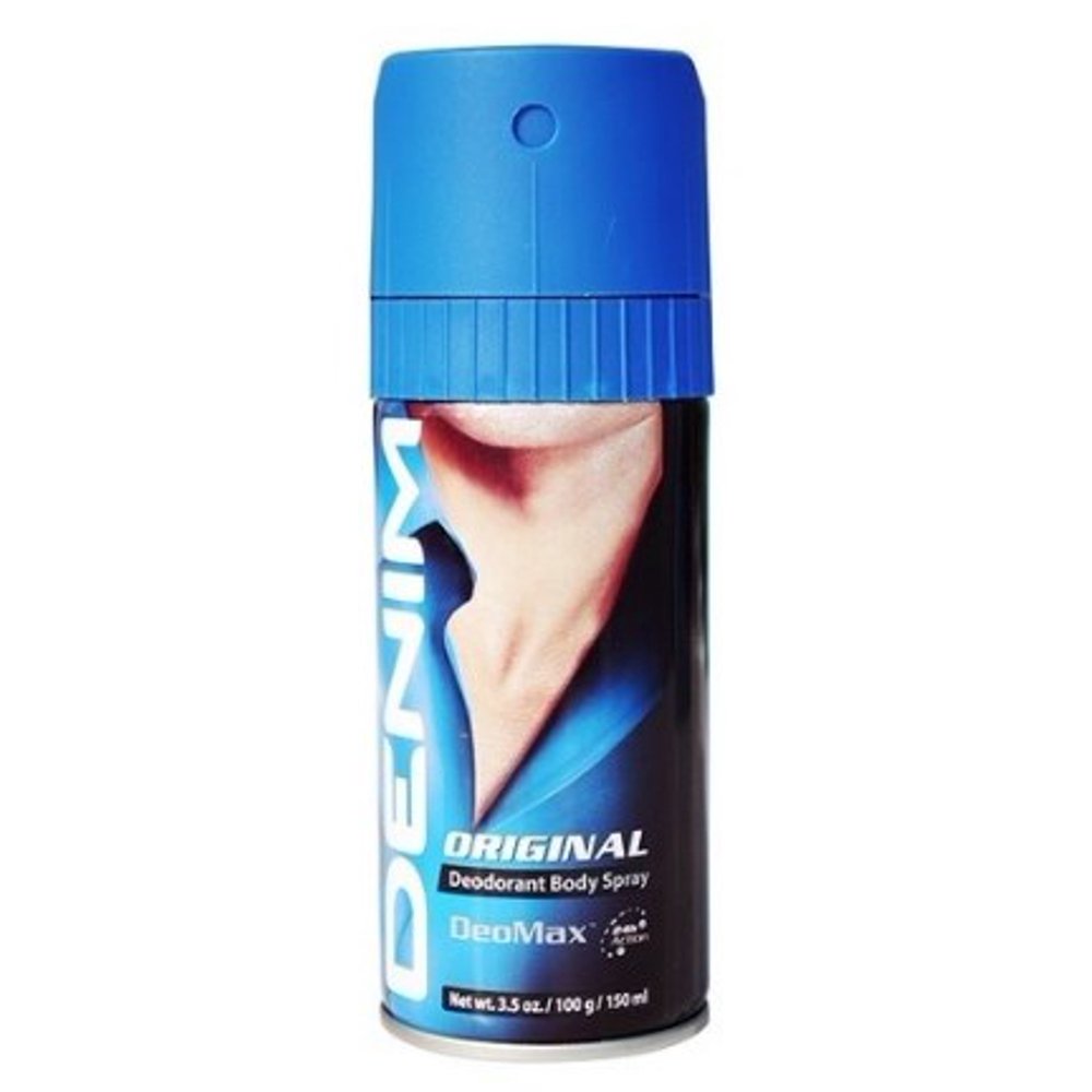 Denim Original Deodorant Body Spray For Men, With DeoMax, 3.5 Ounce