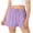 Purple, variant on WRKEKC Girls Cargo Shorts High Waist a Line Paperbag Linen Blend Flowy Wide Leg Casual Shorts with Belt 5-14 Years