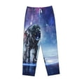 thumbnail image 4 of Goofa Astronauts Start Running Printed Soft Pajama Pants for Women, Wide Leg Comfy Casual Lounge Yoga Pants-Large, 4 of 9