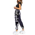 thumbnail image 3 of Gibobby Pantalones de chándal con bolsillo para mujer, estampado, cómodos, de cintura alta, para entrenamiento, salón atlético, informales, para correr (Dark Blue, XS), 3 of 5