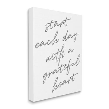 Stupell Industries Start Each Day Grateful Inspirational Phrase Distressed Typography, 24 x 30, Designed by Sd Graphics Studio