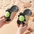 thumbnail image 4 of Hessimy Slippers for Girls Boys, Kids House Slides Sandals Shower Bathroom Non-Slip Open Toe House slippers Beach slipperstoddler kids(Black,11), 4 of 6