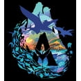 thumbnail image 2 of Junior's Avatar: The Way of Water Great Leonopteryx Silhouette Scenic Logo  Graphic Tee Black Small, 2 of 3