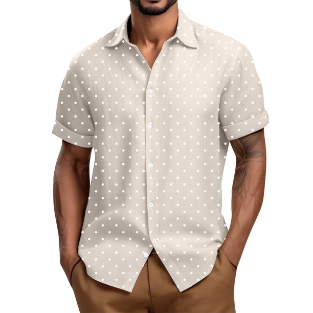 Hawaiian Shirt For Men, Men's Vintage Button Down Bowling Shirts Short Sleeve Summer Beach Shirt 2XL