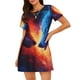 thumbnail image 1 of Fotbe Wolf Bata de Dormir para Mujer con Estampado, Camisón de Algodón de Manga Corta, Ropa de Dormir Casual, 1 of 6