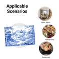 thumbnail image 5 of Amarainy Blue And White Landscape Print Linen Table Mats Set Of 4 For Home Kitchen Table Decor 12x18 inch, 5 of 5