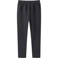 thumbnail image 5 of Women's Casual Elastic Sweatpant Simple Solid Color Versatile Drawstring Trousers Comfy Plus Size Loose Wide Leg Pant, 5 of 6
