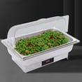 thumbnail image 6 of 600W 110V Electric Chafing Dish Stainless Steel+PC Buffet Stove w/ Food Tray for Parties, Restaurants, 6 of 19