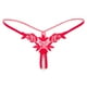 thumbnail image 1 of de encaje huecas para mujer que abren tangas con de cuerdas ropa interior - rojo Un tamaño BLESIY Bragas sin entrepierna para mujer, 1 of 7