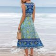 thumbnail image 5 of BRGZLK Sleeveless Dress For Women Square Neck 2026 Summer Boho Floral Maxi Dress Casual Flowy Beach Vacation Tank Long Sundresses, 5 of 7