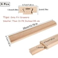 thumbnail image 2 of 6 PCS 35cm/13.78Inch Wooden Drawer Slides Bottom Mount, Classic Traditional Wood Center Guide Track Bottom Mount with Slide Glides, Replacement Inforcement Part for Drawer, 2 of 7