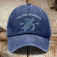 thumbnail image 2 of FUZHIQ Vintage Washed Baseball Cap Turtle Embroidered Adjustable Dad Hat Casual Outdoor Daily Wear, 2 of 4