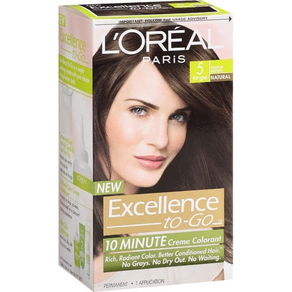 L'Oréal Paris Excellence To-Go 5 Medium Brown 10 Minute Crème Colorant