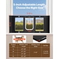 thumbnail image 3 of Cat Door for Window, Adjustable to Fit Window Width 31"-36", 4 Secure Lock Modes, Aluminum Frame and High-Transparency Glass, Magnetic Closure, Weatherproof Quick-Fit Pet Door for Cats, Black, 3 of 9