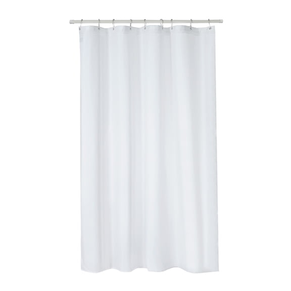 Fresh Ideas Quick On/Off Re-usable Shower Curtain Liner, White, 72x72