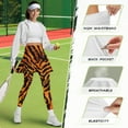 thumbnail image 6 of POLEROBrown Tiger Skin Yoga Pants with Skirt Non See Through Golf Tennis Pants for Women Full Length Skirted Yoga Tennis Leggings with Pockets Soft Elastic Sports Athletic Skirts, 6 of 6