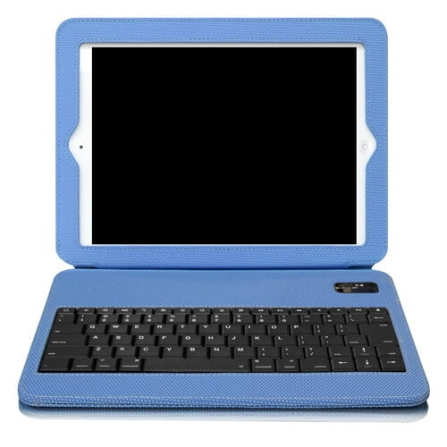 Aluratek ABTK02FSB Ultra Slim Folio iPad Case with Keyboard (Blue