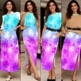 thumbnail image 5 of Yuyamidu Matching Beach Outfits for Couples Palm Tree Shirt Men Hawaiian Shirts Summer Maxi Dresses for Women Crew Neck Loose Split Long Maxi Beach Dress with Pockets Short Sleeve Shirts Woman XS, 5 of 7