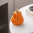 thumbnail image 5 of Ceramic Pumpkin Decor, Tabletop Home Decor Halloween Thanksgiving Accent Sturdy Stylish for Parties, Artificial Orange Ceramic Pumpkins Halloween Pumpkin Figurines,3.9x5.1 Inch, 5 of 7