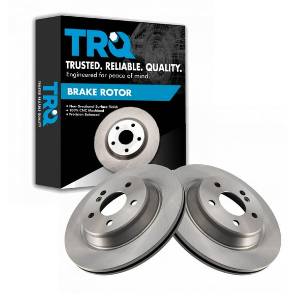 TRQ Rear Brake Rotors Set Vented Fits Select 2000-2003 Mercedes-Benz CL500 2000-2006 S430 2001-2006 S500