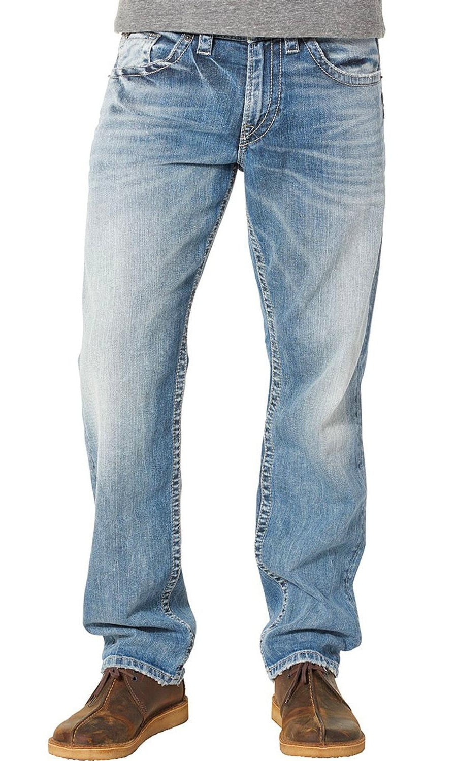 Silver Jeans Co. Men's Eddie Relaxed Fit Tapered Leg Jeans , Waist Sizes  28-44 - Walmart.com
