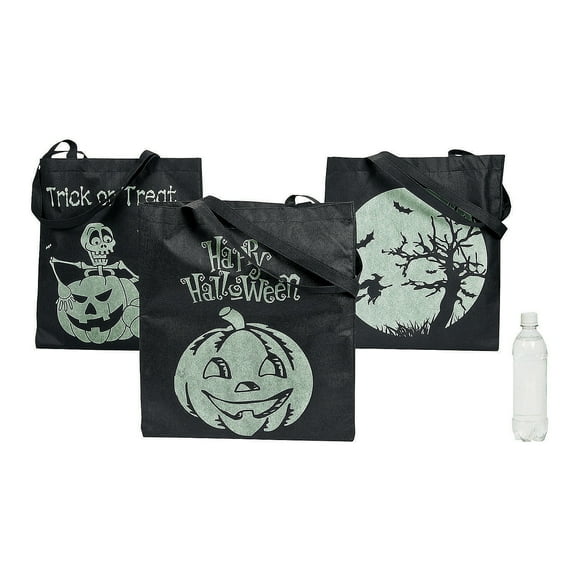 Halloween Glow Totes - Favor Bagss - 12 Pieces