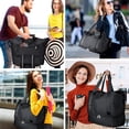 thumbnail image 5 of Bolsa de viaje de fin de semana de 36 litros Bolsa de hombro deportiva separada seca y húmeda Bolsa impermeable para correr para mujeres Hombres Deportes Gimnasio Weekender Hospital Bolsa de mano (negro) JM, 5 of 5