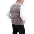 thumbnail image 5 of CharmCyan Men Puffer Vest Lightweight Sleeveless Outerwear with Stand Collar Full Zip Closure and Side Pockets for Casual Wear Gray 2XL, 5 of 5