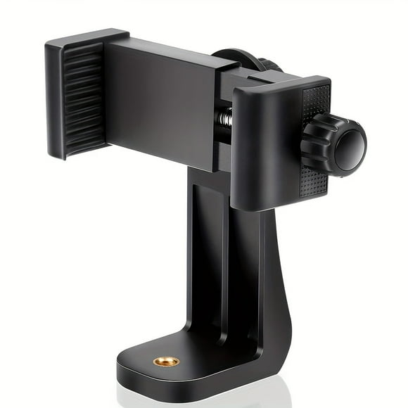 Taisioner Premium Smartphone Holder/Vertical and Horizontal Tripod Mount Adapter Rotatable Bracket with 1/4 inch Screw/Adjustable Clip for iPhone, Android Cell Phone, Selfie Stick, Camera Stand