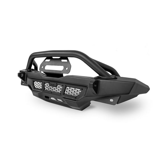 DV8 Offroad Spec Series Front Bumper for 2018-2024 Jeep Wrangler JL & Gladiator JT | Mount LED Light Bar, Pod Lights, or Round Lights | Accepts Multiple Size Winches | Bull Bar For Protection