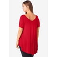 thumbnail image 2 of Roaman's Women's Plus Size Ultra Drape V-Neck Swing Tunic Top, 2 of 6