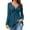 Blue, variant on Long Sleeve Shirts For Women V Neck Casual Tee Solid Loose Side Split Blouse Tunic Tops Casual Basic Soft Blouses Red XXL