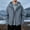 c01Gray, variant on Men's 3 in 1 Detachable Fleece Lined Hooded Jacket Waterproof Windbreaker Windproof Full Zip Outdoor Hiking Coat White M